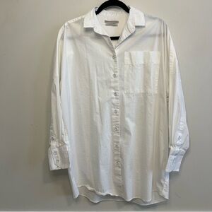 Urban Outfitters White Casual Button-Down Shirt